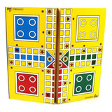 Jogo De Ludo Tabuleiro Madeira -