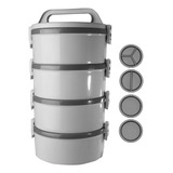 Jogo De Marmita Térmica Pratos Tekcor 1,5l C/ 4 Pçs Soprano