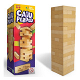 Jogo De Mesa Caiu Perdeu Pais & Filhos Torre Madeira 54 Pçs