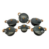 Jogo De Panela E Frigideira Ceramica Antiaderente Aluminio