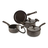 Jogo De Panelas Hercules Reves Ceramico Indução 4 Pçs Marrom