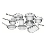 Jogo De Panelas Tramontina Inox Allegra 10p Com Pegador