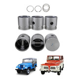 Jogo De Pistões 030 + Anéis Motor 06 Cil Jeep Ford Willys