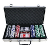 Jogo De Poker 300 Fichas Sem Numeração Em Maleta De Aluminio