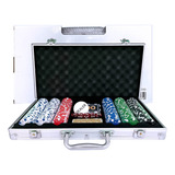 Jogo De Poker Com Maleta 300 Fichas 2 Baralhos Profissional