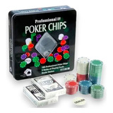 Jogo De Poker Pôquer 100 Fichas + Cartas Completo Ideal