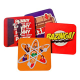 Jogo De Porta Copo Série The Big Bang Bolacha Descanso Mesa 