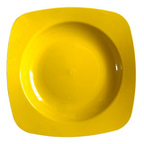 Jogo De Prato Grande Raso Amarelo Restaurante Petisco Festa