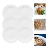 Jogo De Pratos Porcelana Raso Massas Buffet Oxford 6 Peças