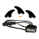 Jogo De Quilhas Sistema Fcs+ Leash (strep) 6 X 6,5mm - Surf
