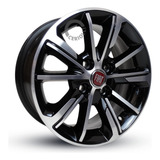 Jogo De Roda Aro 14 Fiat Cronos 4x98 Uno Palio Strada + Bico Cor Preto Diamantado