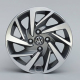 Jogo De Rodas Aro 14 Vw 4x100 Gol Voyage Saveiro + Bicos Cor Grafite Diamantado