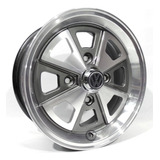 Jogo De Rodas Aro 15x6 Porsche Vw Fusca 4x130 + Bicos