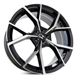 Jogo De Rodas Aro 17 5x114 Honda Civic K73 Esportivas Cor Preta Diamantada