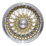 Jogo De Rodas Bbs Ballina Fusca Aro 15 4x130 Nv47 Dourado