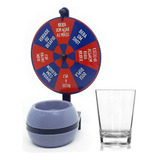 Jogo De Shot Com Copo De Vidro Roleta / Roda Vira- Vira 60ml