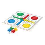 Jogo De Tabuleiro Infantil Educativo Ludo Em Madeira Junges
