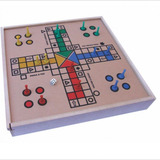 Jogo De Tabuleiro Ludo Real Madeira - Com Estojo - Pentagol