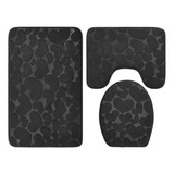 Jogo De Tapetes Para Banheiro Antiderrapante Kit C3 Box Soft