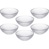 Jogo De Tigelas Sobremesa Salada Vidro Grosso 500ml 6 Peças
