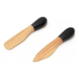 Jogo De Utensílios Para Antepastosde Bambu 2pcs -oikos Preto
