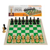 Jogo De Xadrez Jaehrig Profissional Peso Tabuleiro + 2 Damas