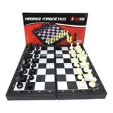 Jogo De Xadrez Magnético C/32 Peças Imantadas 19,5cm