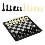 Jogo De Xadrez Magnetico Dobrável Tabuleiro 19,2x19,2cm Deco
