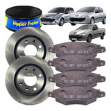 Jogo Disco Pastilha Freio Diant Peugeot 206 207 Hoggar