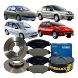 Jogo Disco Pastilha Freio Dianteira Peugeot 206 207 Sw 