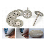 Jogo Discos Diamantado P/ Microretifica 10 Pcs 22mm Titanium Cor Prateado