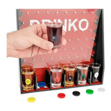 Jogo Drinko Drink Bebida 6 Copos Tequila Cachaça Festa Shot