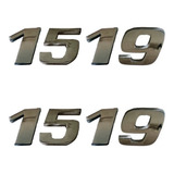Jogo Emblema Adesivo Cromado Caminhão Mb 1519