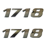 Jogo Emblema Adesivo Cromado Caminhão Mb 1718