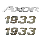 Jogo Emblema Adesivo Cromado Caminhão Mb 1933 Axor