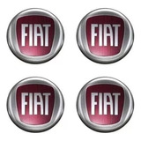 Jogo Emblema Fiat Para Calota E Roda Resinado Flexível 48mm