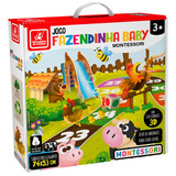 Jogo Fazendinha Baby Montessori Madeira 3d Brincadeira
