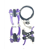 Jogo Freio V-brake Nylon Violeta C/manete