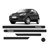 Jogo Friso Lateral Ford Fiesta Rocam Preto Ebony 2012/2013