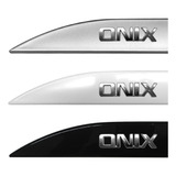 Jogo Friso Lateral Gm Onix 2013 2020 Escrita Alto Cromada