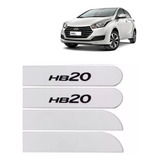 Jogo Friso Lateral Hb20 Hatch 2013 A 2019 Branco Polar