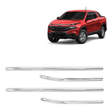 Jogo Frisos Pestana Cromado Janela Fiat Toro Ranch 2021 2022
