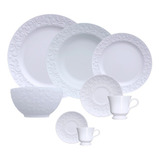 Jogo Jantar Chá Café C Bowl 64 Peças Tassel Porcelana Germer