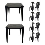 Jogo Kit 2 Mesa Diamond E 8 Cadeiras Com Encosto Fundo Jesus