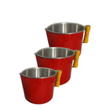 Jogo Kit 3 Canecos Canecão Leiteira Fervedor Leite Alumínio