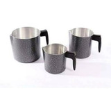 Jogo Kit 3 Canecos Canecão Leiteira Fervedor Leite Café