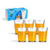 Jogo Kit 6 Copos Em Vidro Grosso Drink Refrigerante Suco