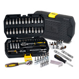 Jogo Kit De Soquete 57 Peças 1/4 Catraca Chave Allen Maleta