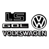 Jogo Kit Emblema Volkswagen Gol Ls 83/86 Com 4 Peças