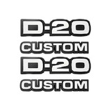Jogo Kit Emblemas D20 Custon C/ 4 Peças Letreiro Em Cinza